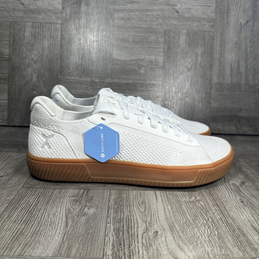 Flux Footwear Adapt Sneakers Women 10.5 White Knit Barefoot Gum Sole NEW